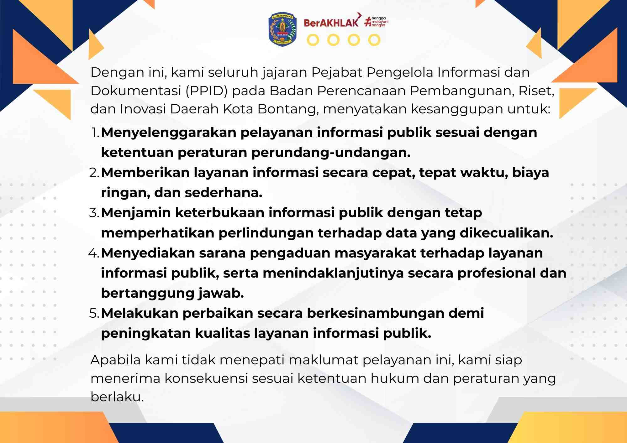 Maklumat Pelayanan PPID