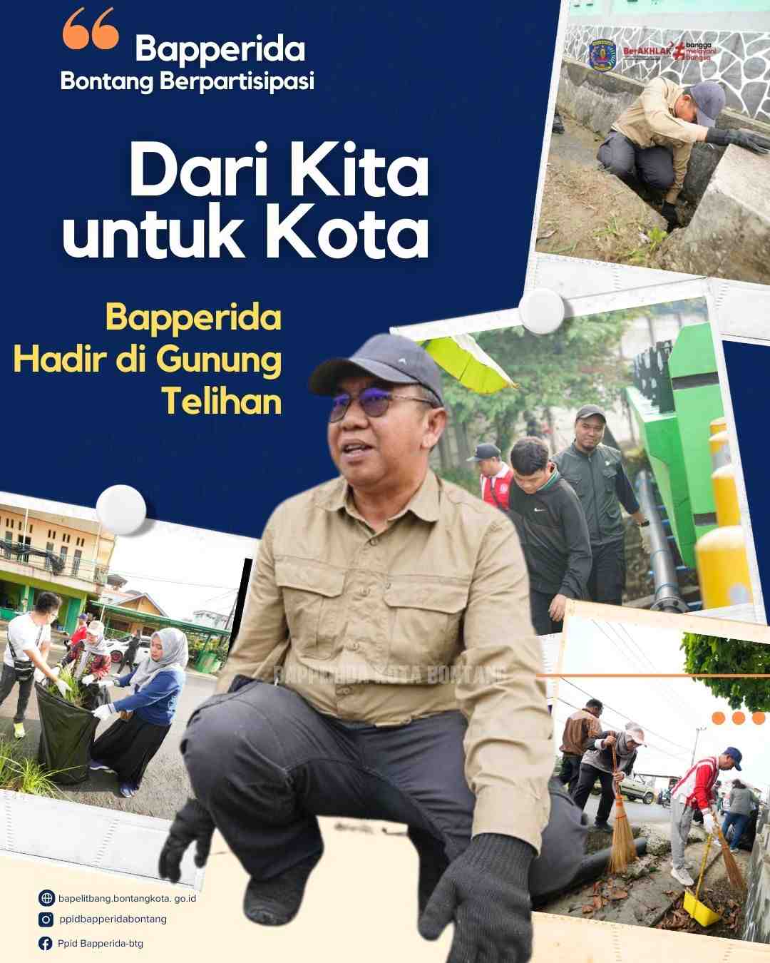 Bapperida Berpartisipasi - Kerja Bakti Bersama di Kelurahan Gunung Telihan