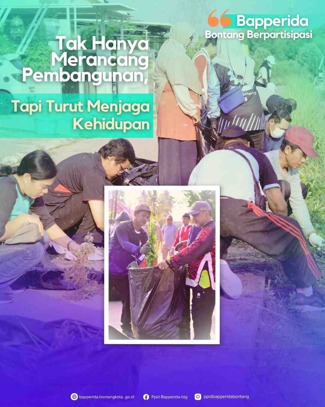 Turut Berpartisipasi - Kerja Bakti Bersama di RT 10 Kelurahan Bontang Baru